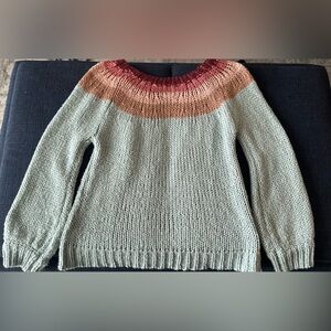 LOLA Knit Colorblock Sweater – XL – Chunky Cozy Pullover